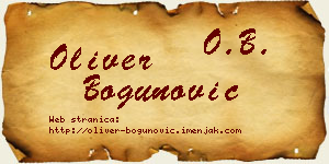 Oliver Bogunović vizit kartica